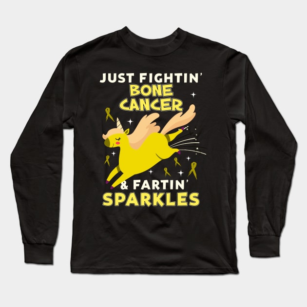 bone cancer funny unicorn farting sparkles Long Sleeve T-Shirt by TeesCircle